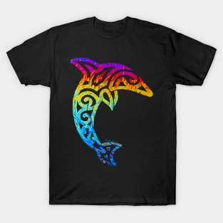 Iridescent Tribal Dolphin T-Shirt